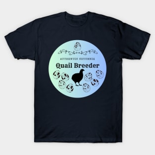 Authentic Quail Breeder Blue Gradient T-Shirt